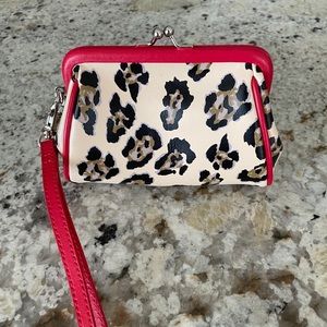 Baekgaard Vera Bradley leather wristlet /pouch